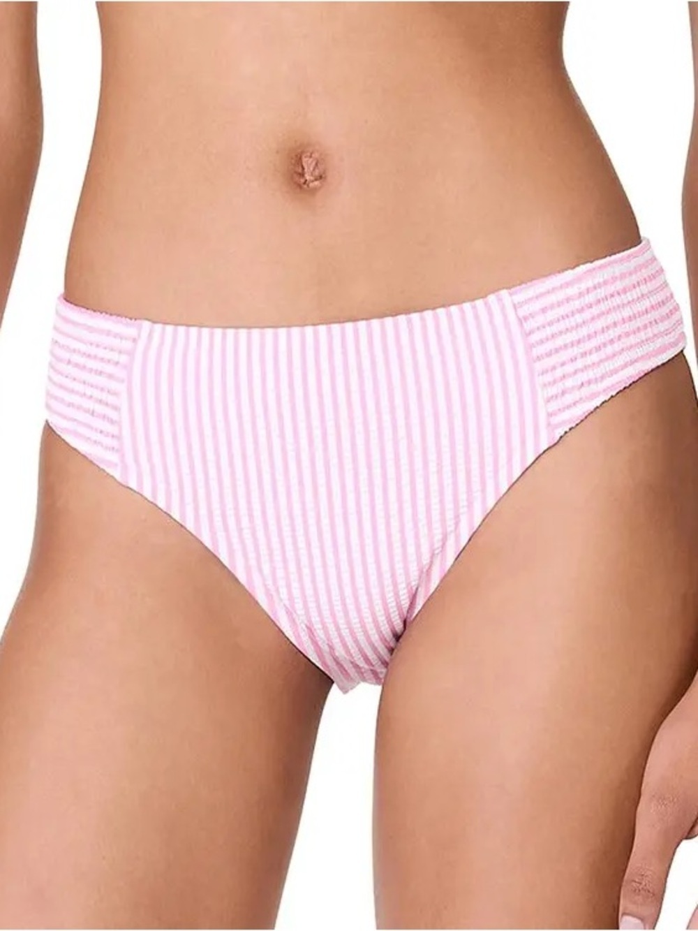 Kate Spade New York  Pink & White 
Tide Striped Swim Bottoms Size Large